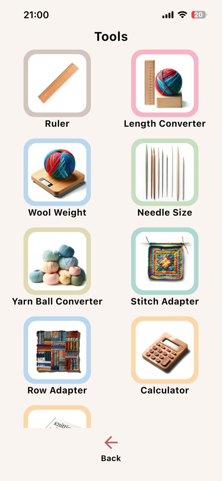 Built-in Knitting Tools - UmitApp