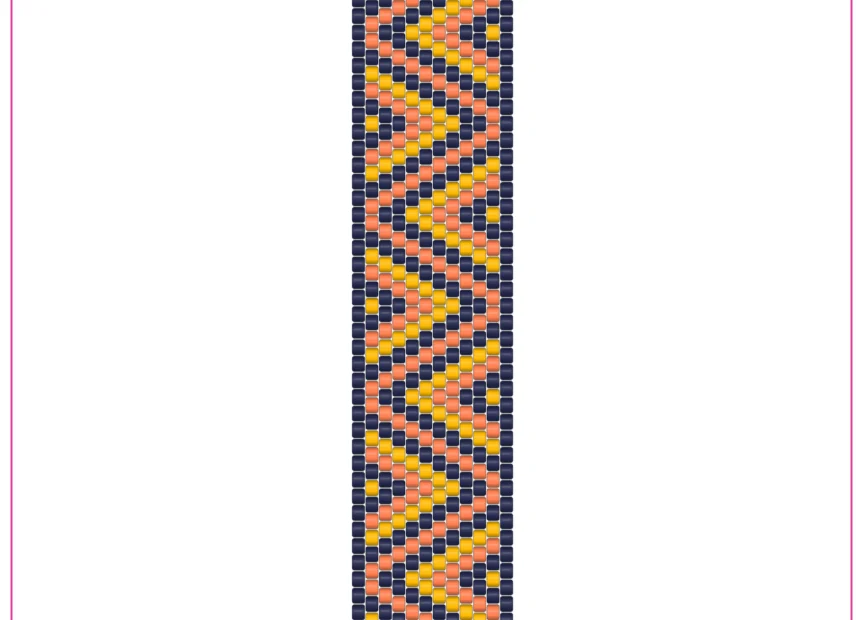 Free Braided Strands peyote stitch bracelet pattern PDF preview