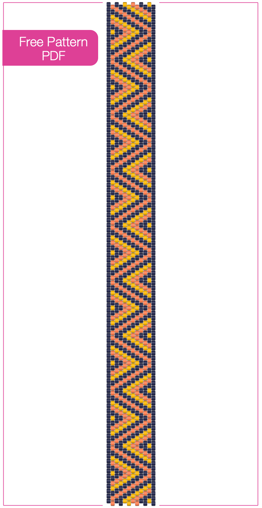 Free Braided Strands peyote stitch bracelet pattern PDF preview