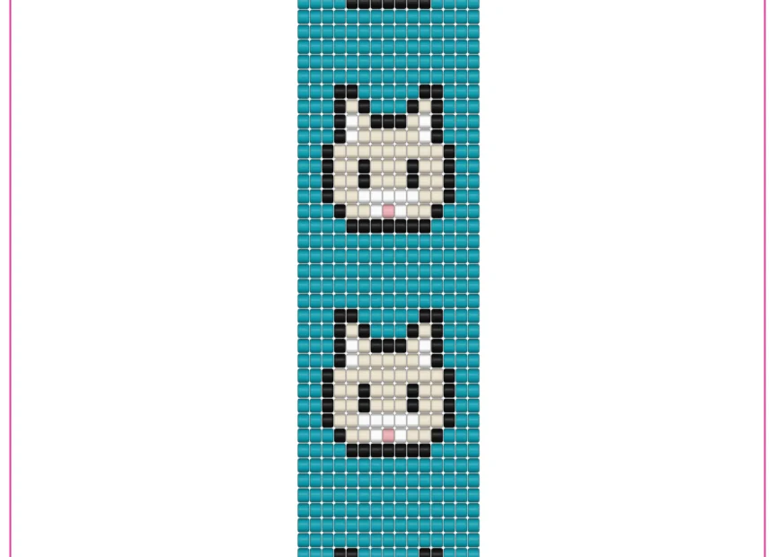 Free Cute Cats bead loom bracelet pattern PDF preview