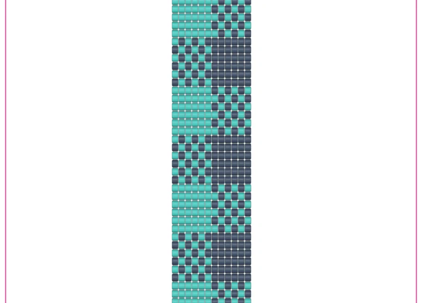 Free Gingham Weave bead loom bracelet pattern PDF preview