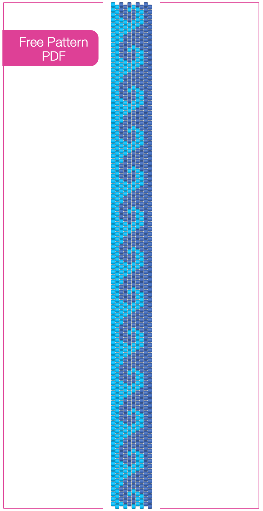 Free Harmony Swirls peyote stitch bracelet pattern PDF preview