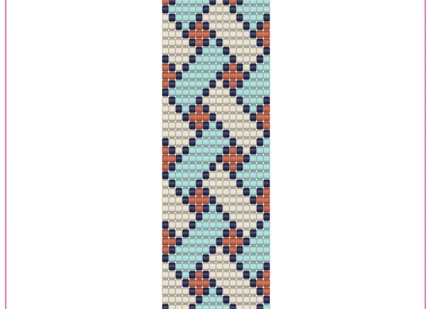 Free Woven Ribbons bead loom bracelet pattern PDF preview